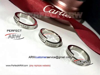 Perfect Replica Low Price Cartier 925 Stainless Steel Diamonds Rings